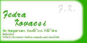 fedra kovacsi business card